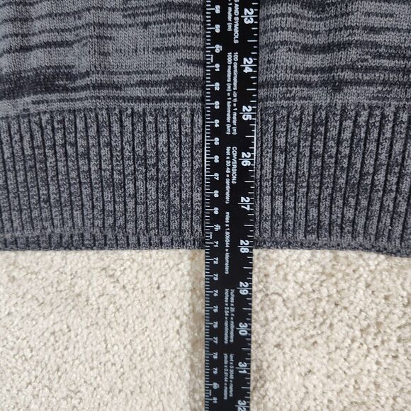 Carbon Sweater Mens L Gray 1/4 Zip Diamond Pattern Argyle Classic Preppy #283 - Picture 7 of 8